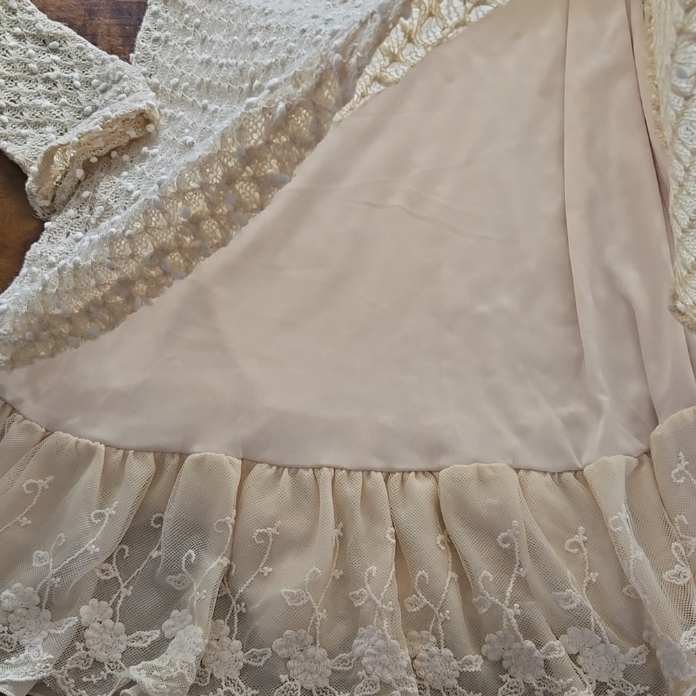 Altar'd State Cream Beige Cowl Neck Dress Size Medium - Picture 10 of 14